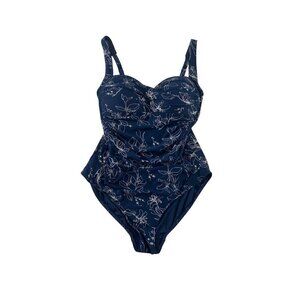 Niptuck Swim Women's Ruched Bodice Printed One Piece Swimsuit - 8